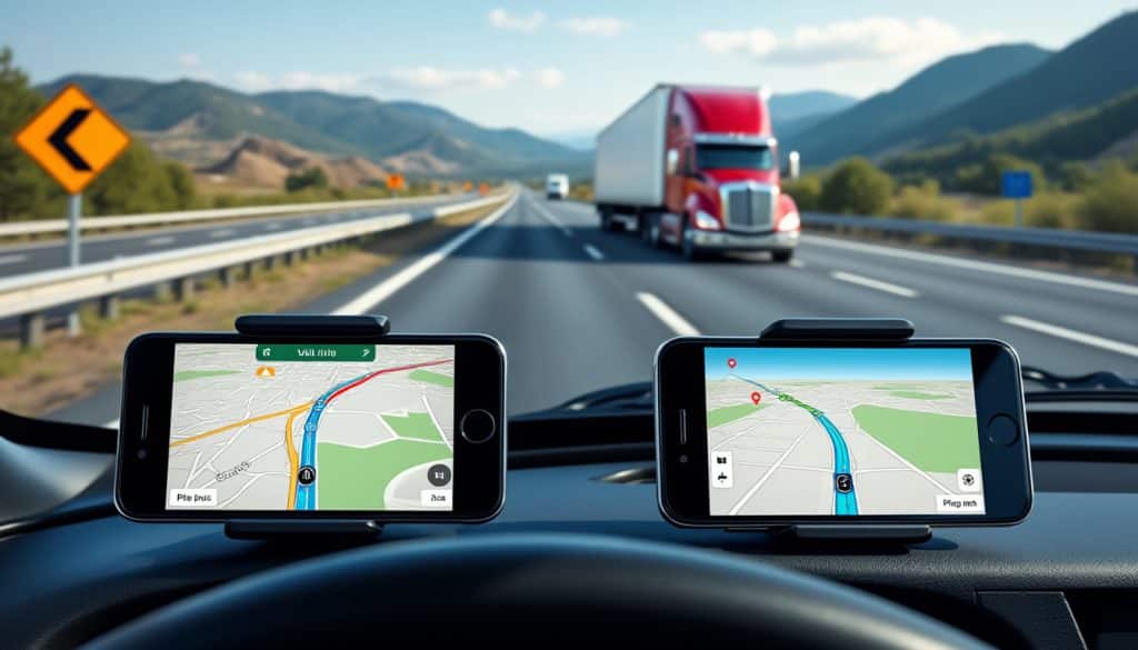 comparez les meilleures applications de navigation pour poids lourds : itinéraires adaptés, alertes en temps réel, restrictions et fonctionnalités.